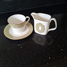 Royal Doulton Fine Bone China "Sonnet" Tea Cup, saucer and milk jug set