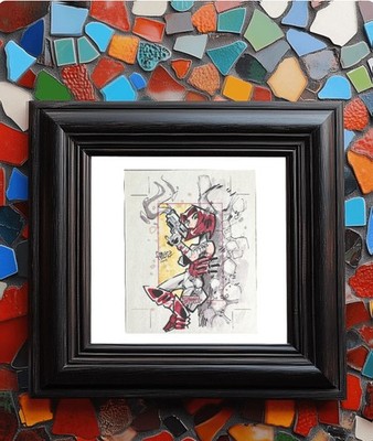 Sin Sketch Card Art by Edwardo Ferrara   Dangerous Divas, one-of-a-kind 2011
