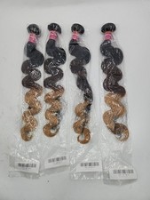 Unice Malaysian ombre Highlight Brown Body Wave Bundle Virgin Hair 4 bundles 