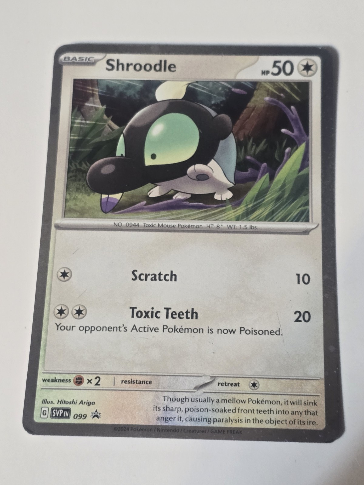 Pokémon Scarlet & Violet Black Star Promo Shroodle 099 Cosmos Holo