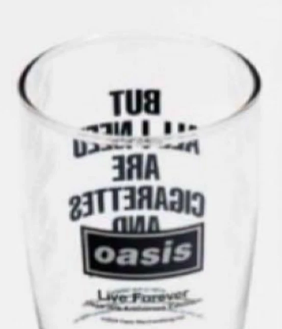 Oasis 30th Anniversary Live Forever Exhibition Limited Edition Glass From Japan - Imagem 3 de 4