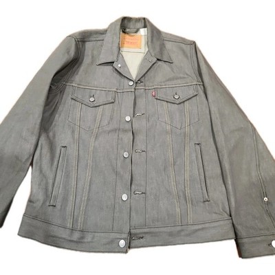 Levi Stauss Gray Denim Jacket Mens XL