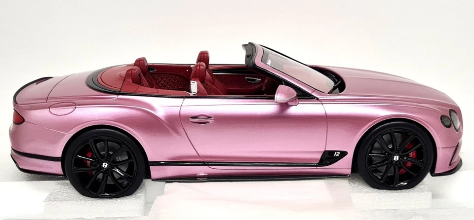 Coche modelo Bentley Continental GT convertible TopSpeed 1/18 rosa pasión resina Foto 4 de 4