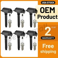 6 Pcs Ignition Coils and Iridium Spark Plugs For Jeep Grand Cherokee 3.6L UF807