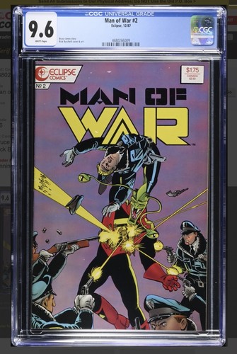 🔑 💎🔥 Man of War 2 CGC 9.6 White Pages!  Bruce Jones - Eclipse Comics 💎🔥💥Z