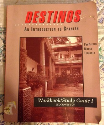 Destinos Workbook / Study Guide Volume 1 Lecciones 1-26 - by McDougal Littel