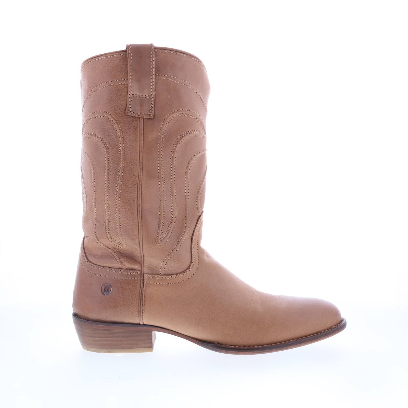 Мужские коричневые кожаные слипоны Dingo Montana DI-316 в западном стиле 9.5