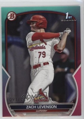 2023 Bowman Draft Aqua & Pink Gradient 91/199 Zach Levenson #BD-149 1b1x