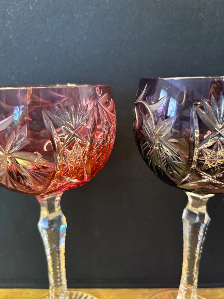 3 x Joska Bleikristall Kristall Wein Glas Römer Weinglas - Bild 3 von 4