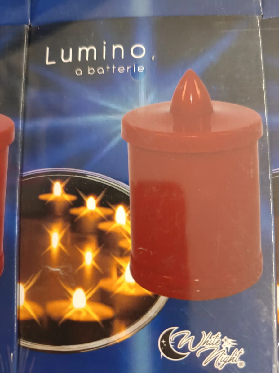 Rhytsng Candele natalze a LED n vetro a battera, con tmer 6H