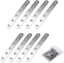 8 Pcs Stainless Steel Flat Plates - 6 Inch Heavy Duty Mending Plate Straight Cor