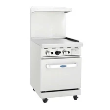 Atosa USA AGR-24G-LP 24" Liquid Propane Gas Restaurant Range w/ 24" Full Grid...
