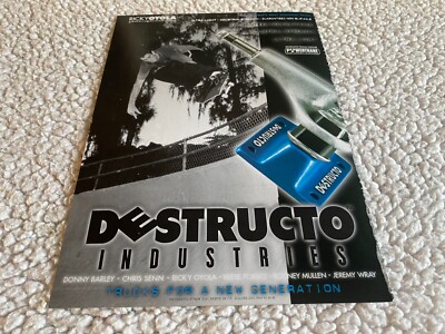 PSK8 SKATEBOARDING PICTURE/ADVERT 11X8'' DESTRUCTO INDUSTRIES - RICKY OYOLA