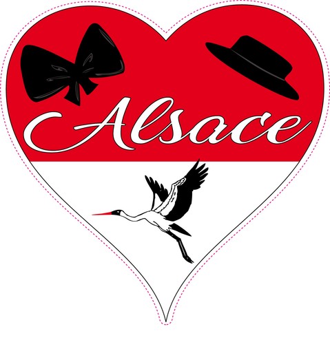 Sticker autocollant Coeur ALSACE | eBay