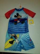 MICKEY MOUSE BOY'S RASH/TRUNK SET 3T NWT
