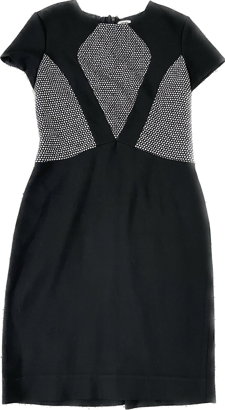 L'AGENCE Black with White Pattern Insert Short Sl… - image 1