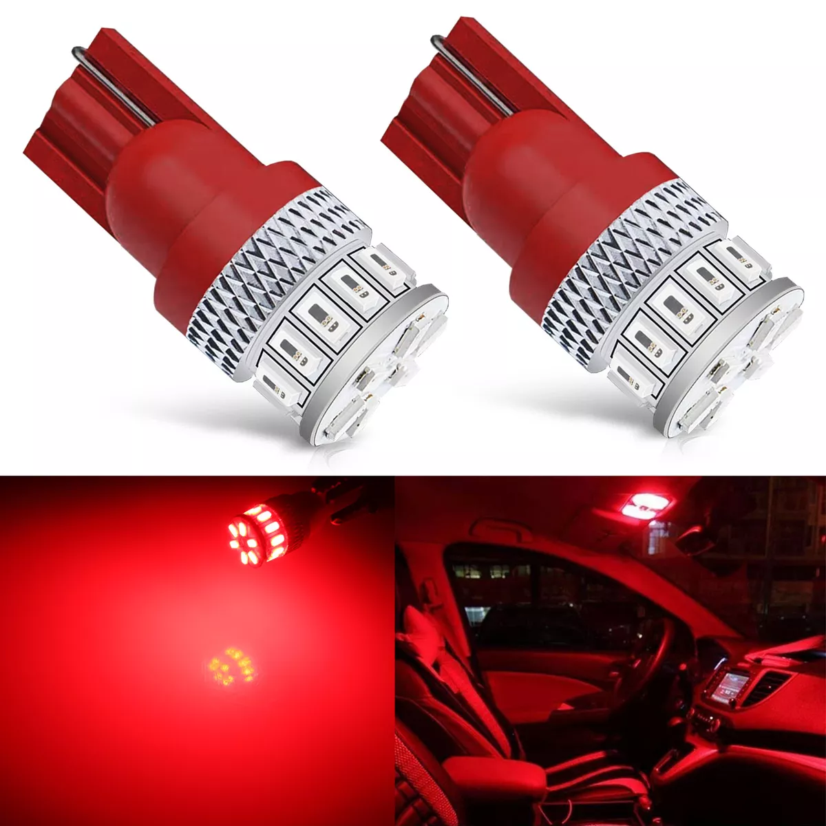 Red t10 led bulb deals