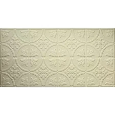 Dimensions 2 Ft. X 4 Ft. Glue up Tin Ceiling Tile in Creme