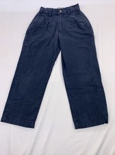 Faded Glory Boys Pleated Khakis Size 8 Slim Navy