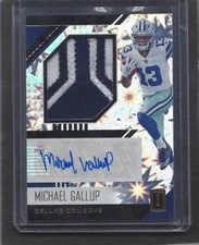 MICHAEL GALLUP 2018 PANINI UNPARALLELED IMPACT 3 COLOR PATCH AUTO RC #D 47/75