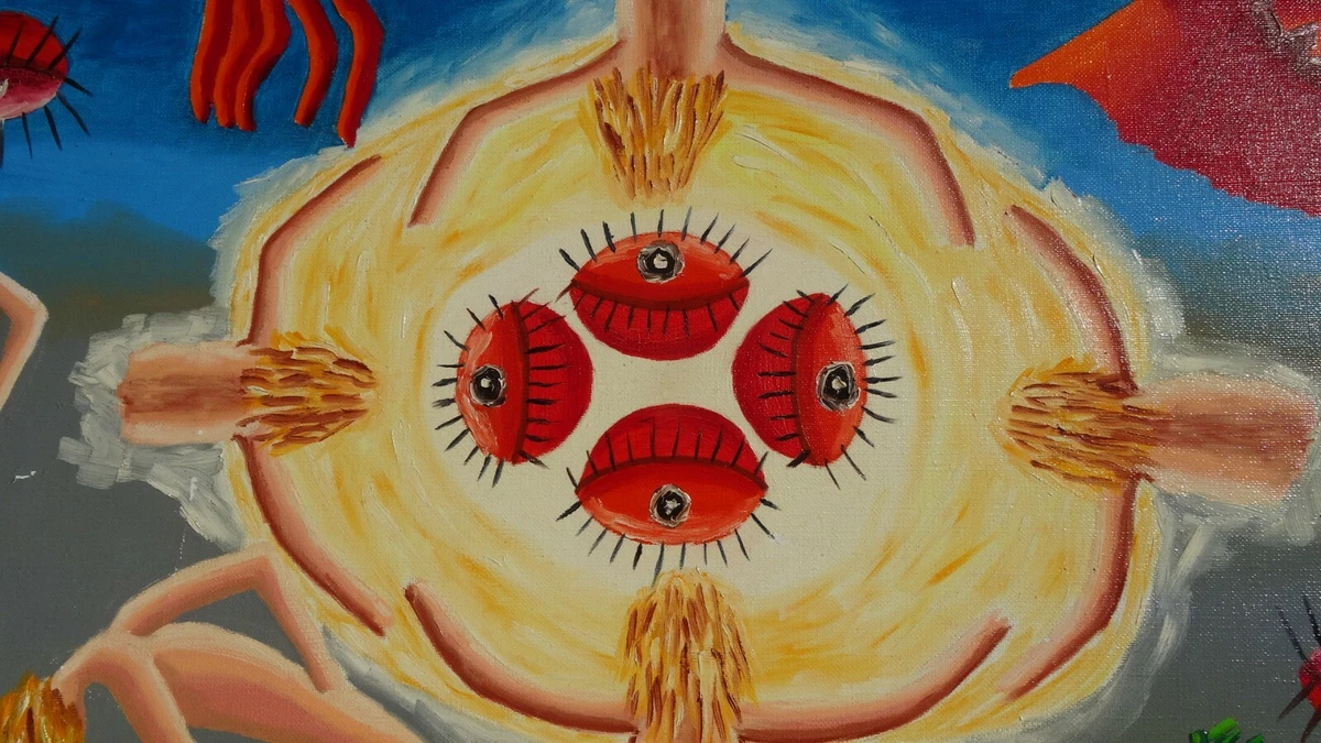 Óleo sobre lienzo: PAX SOVIETICUS de Henri dALLIER 1987 Francia