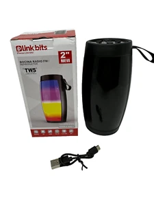1 NEW Link bits Bluetooth Speaker with Radio. SD Card Slot/USB Port
