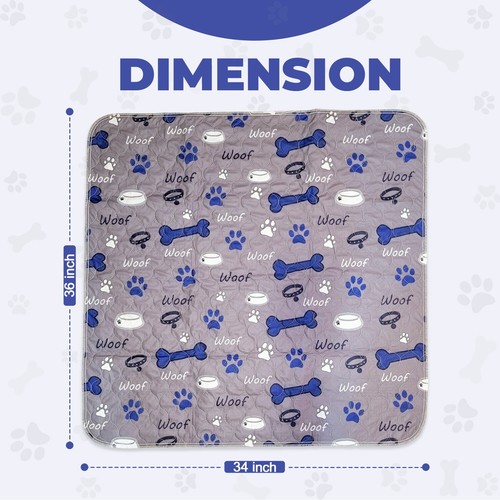 Pawriffic Washable Pee Pads for Dogs | 2 Pk | with FREE Pet Grooming gloves - Picture 8 of 10