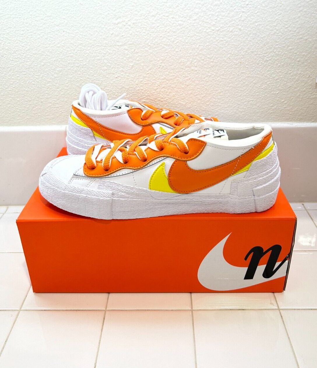SACAI X NIKE Nike Blazer Low x Sacai Magma arancione taglia 9 5 DD1877 100 DS NUOVE