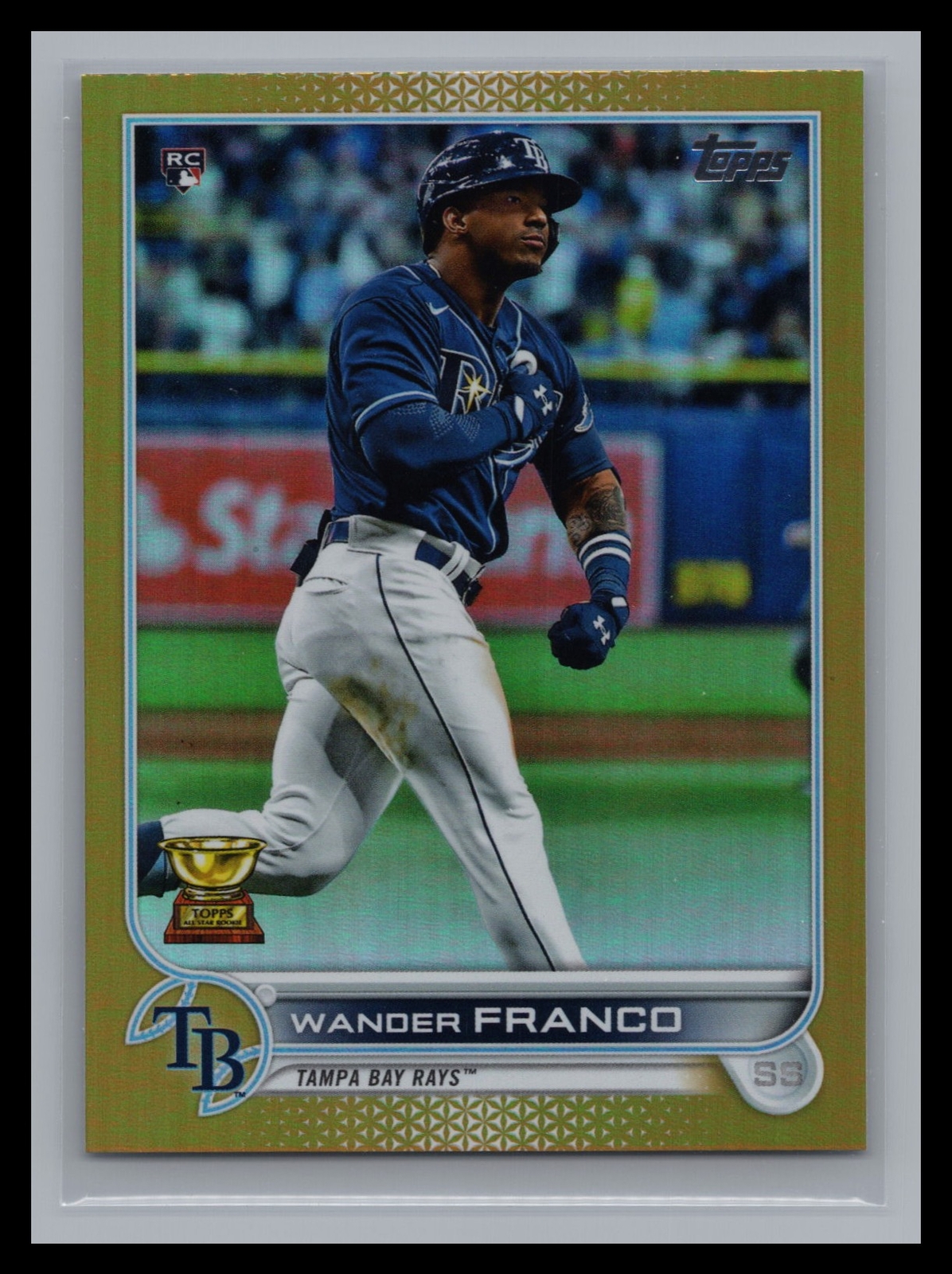 2022 Topps Baseball Series 1 #215 Wander Franco GOLD FOIL Rookie Cup RC TB RAYS