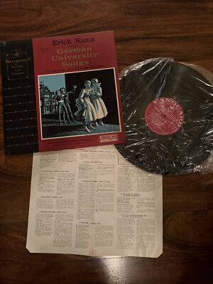 ERICH KUNZ: Sings German University Songs Vol. 2 LP Wooing Wit and Wanderlust 