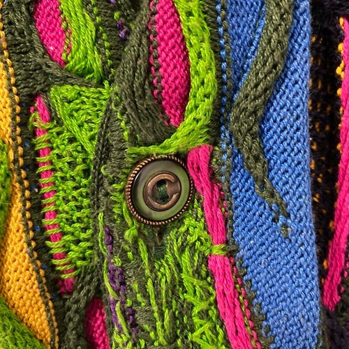 COOGI Chaleco Suéter Tejido 3D Chaleco Vintage Multicolor - Imagen 6 de 9