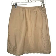 Vintage 60s Barbizon Cream Ivory Lace Half Slip Petti Pert Tafredda L-S Short