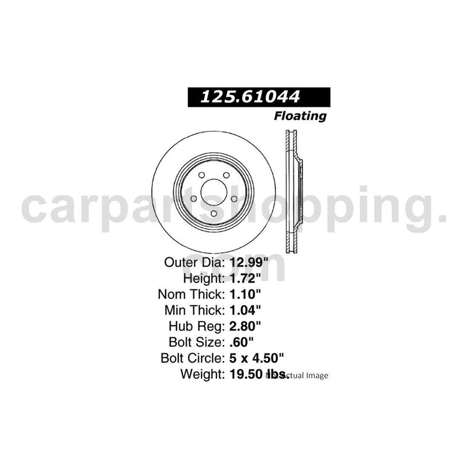 2 rotores de freno delanteros para Ford Mustang 2000 2001 2003 2004 1994 1995 1996 1997 Foto 3 de 4