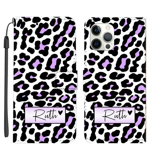 Funda tipo billetera de cuero personalizada abatible para iPhone 16 Pro Max 14 13 12 15 11 - Imagen 5 de 105