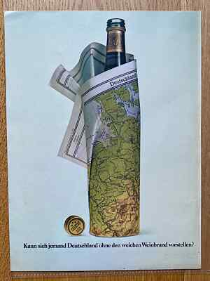 Chantre Deutschland ohne weichen Weinbrand? Original 1969 Vintage Ad Werbung