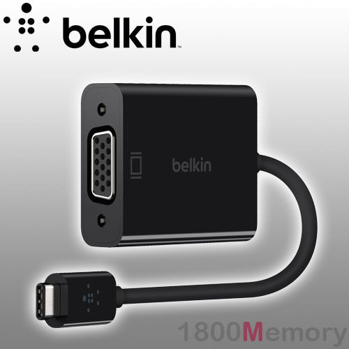 GENUINE Belkin USB C Type-C to VGA Adapter 15cm to connect legacy Monitor, TV - Picture 1 of 1