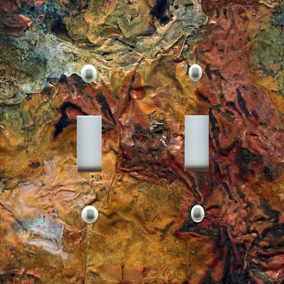 Light Switch Plate Cover RUSTIC HOME DECOR IMAGE OF AGED COPPER BRONZE PATINA 03