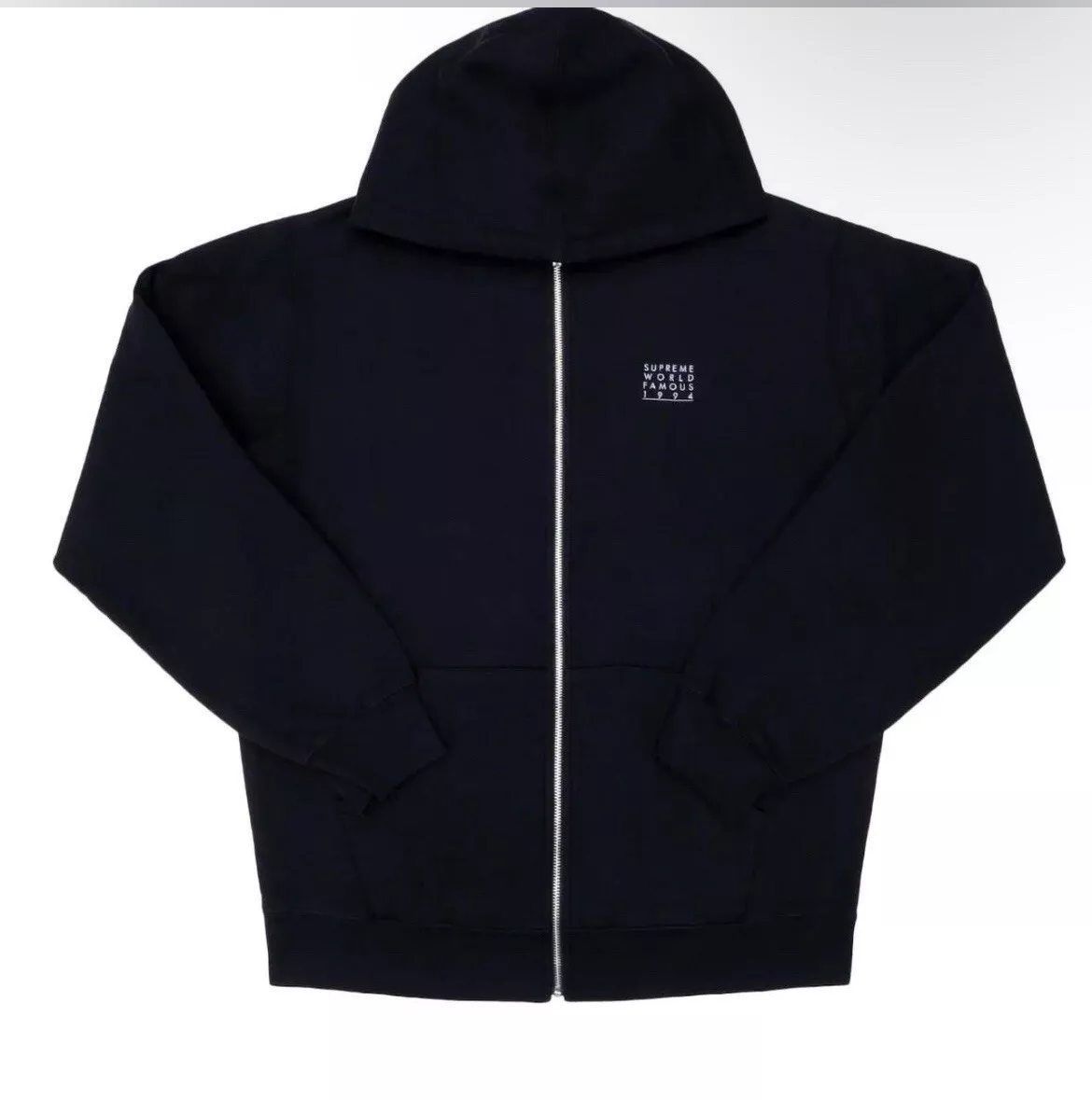 Sweat à capuche zippé SUPREME World Famous NOIR   TAILLE XL