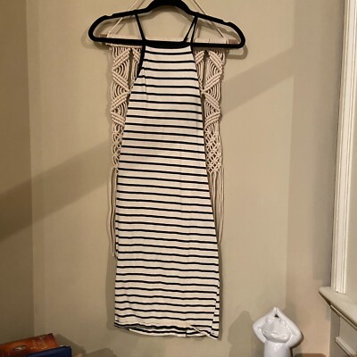 charlotte russe bodycon dress CHARLOTTE RUSSE Women's Sm Black/White Striped Bodycon Dress