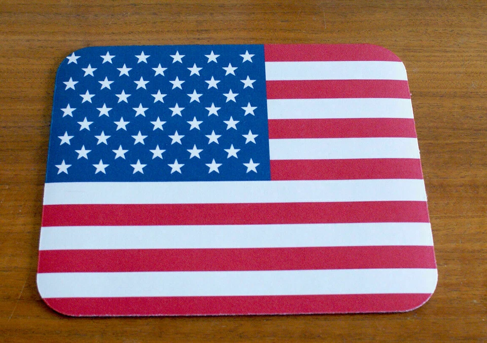 American Flag U.S. Flag MOUSE PAD, Patriotic Desktop Fabric Mouse Pad 9.25" - Image 3 of 3