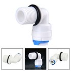 2x 1/4 Steckrohr x 12mm Gewindebogen Schnellkupplung für Wasserfilter / RO#