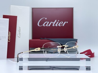 Cartier Rimless Big Harmattan Gold Ref. CT0290O 100% Genuine