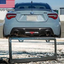 1x Carbon Fiber Pattern License Plate Frame Holder For Subaru BRZ Impreza Etc