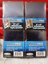 100 4 Packs of 25 Ultra PRO 3" x 4" Premium Toploaders up to 35pt 