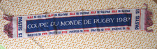 Echarpe de supporter coupe du monde 1987 Rugby Pastis 51 FFR scarf