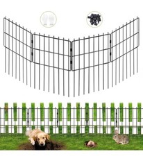 17'' High Decorative Garden Fence - 20.8 Ft Rustproof Animal Barrier Solution