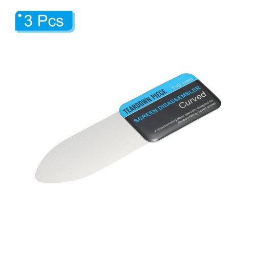 3Pcs Stainless Steel Metal Flat Curved Spudger 0.1mm Ultra Thin Pry Opening Tool - Bild 3 von 5