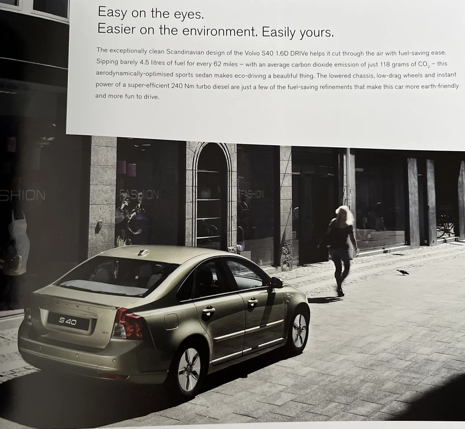 Volvo S40 2008/2009 UK Brochure & Price List T5 D5 2.0D S SE Lux R Design Sport - Image 4 of 4