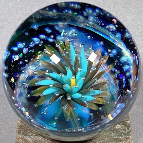 Vortex Marble Handmade by Bill Grout 2.07" Energetic Metals 031625 Boro Glass - Picture 3 of 14