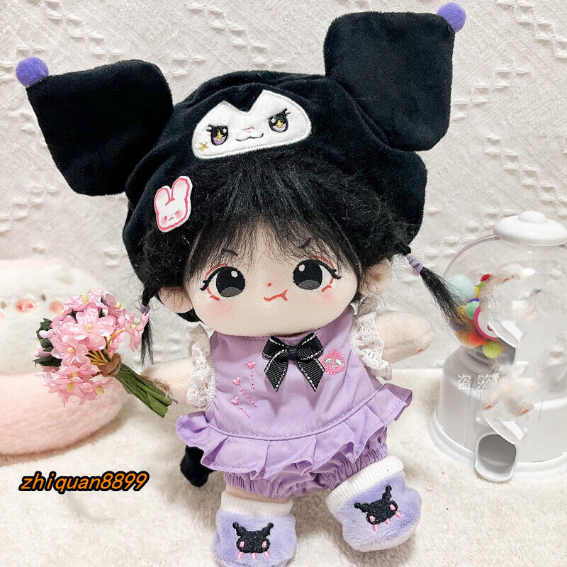 Peluche poupée Kuromi 20 cm châle manteau suspensions chaussures cosplay  vêtemen